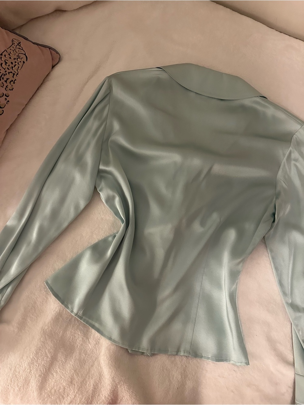 St. John silk blouse in light blue - Picture 11 of 11